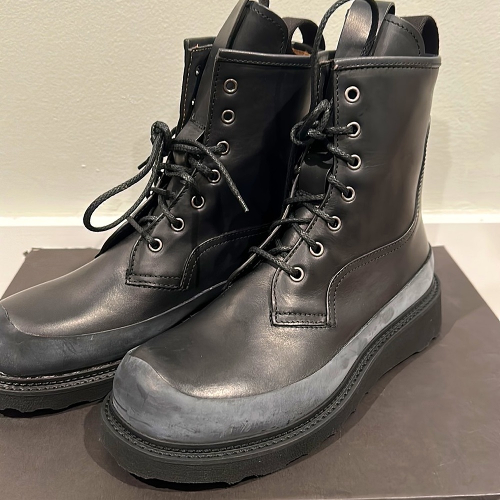 Bottega Veneta High Top Boots Storm Cuir Leather Black EU40